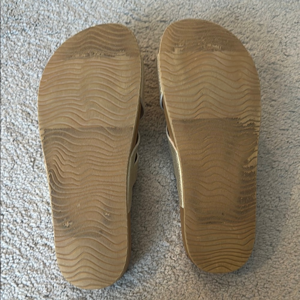 Reef Women's Metallic Gold Slide Sandals - Picture 2 of 2